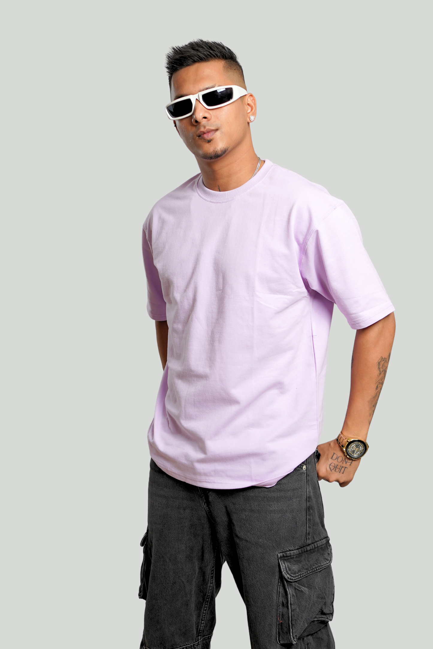 PLAIN BLACK FRENCH TERRY TSHIRT