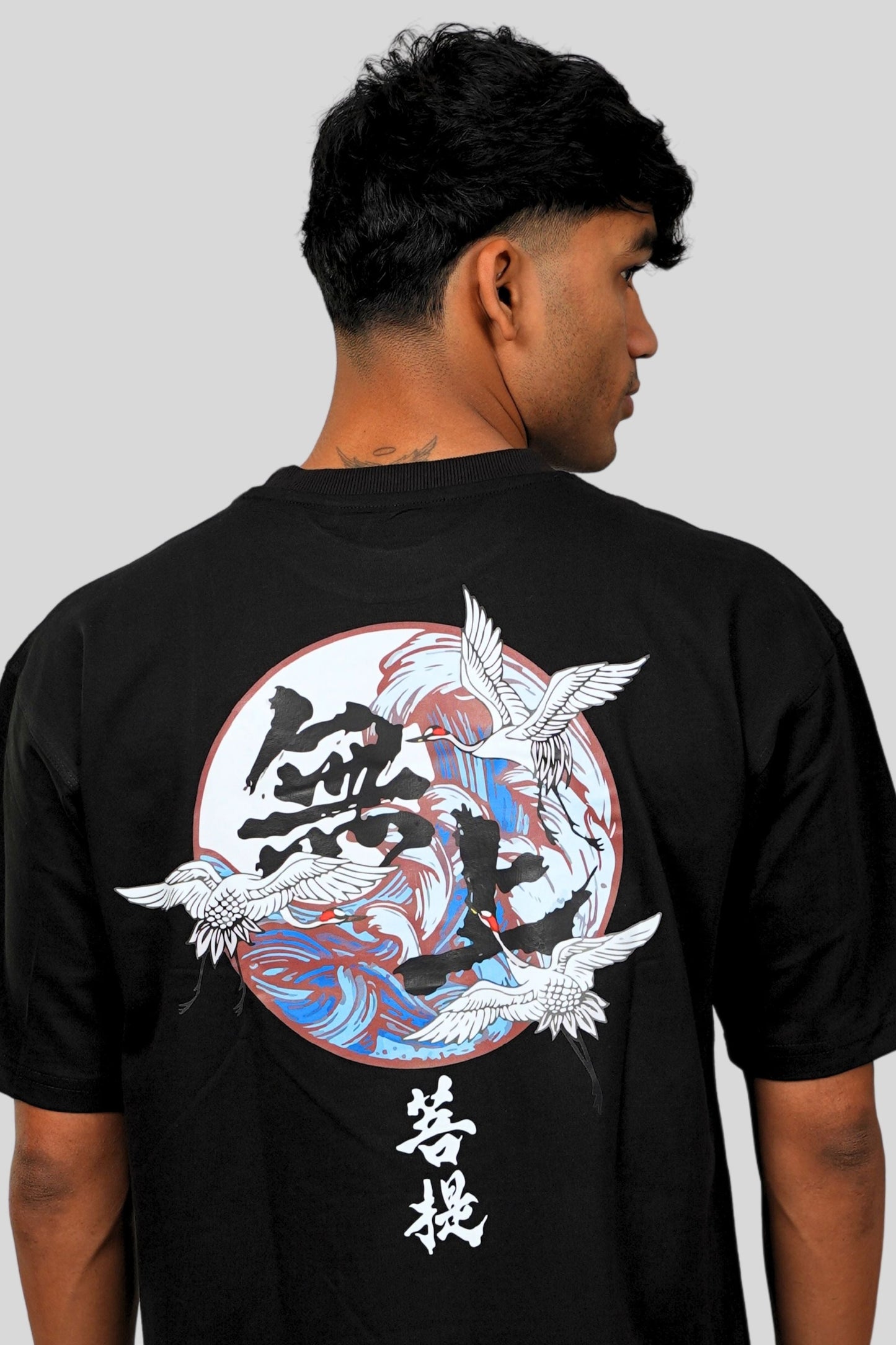 JAPNESE BIRDS OVERSIZED T-SHIRT