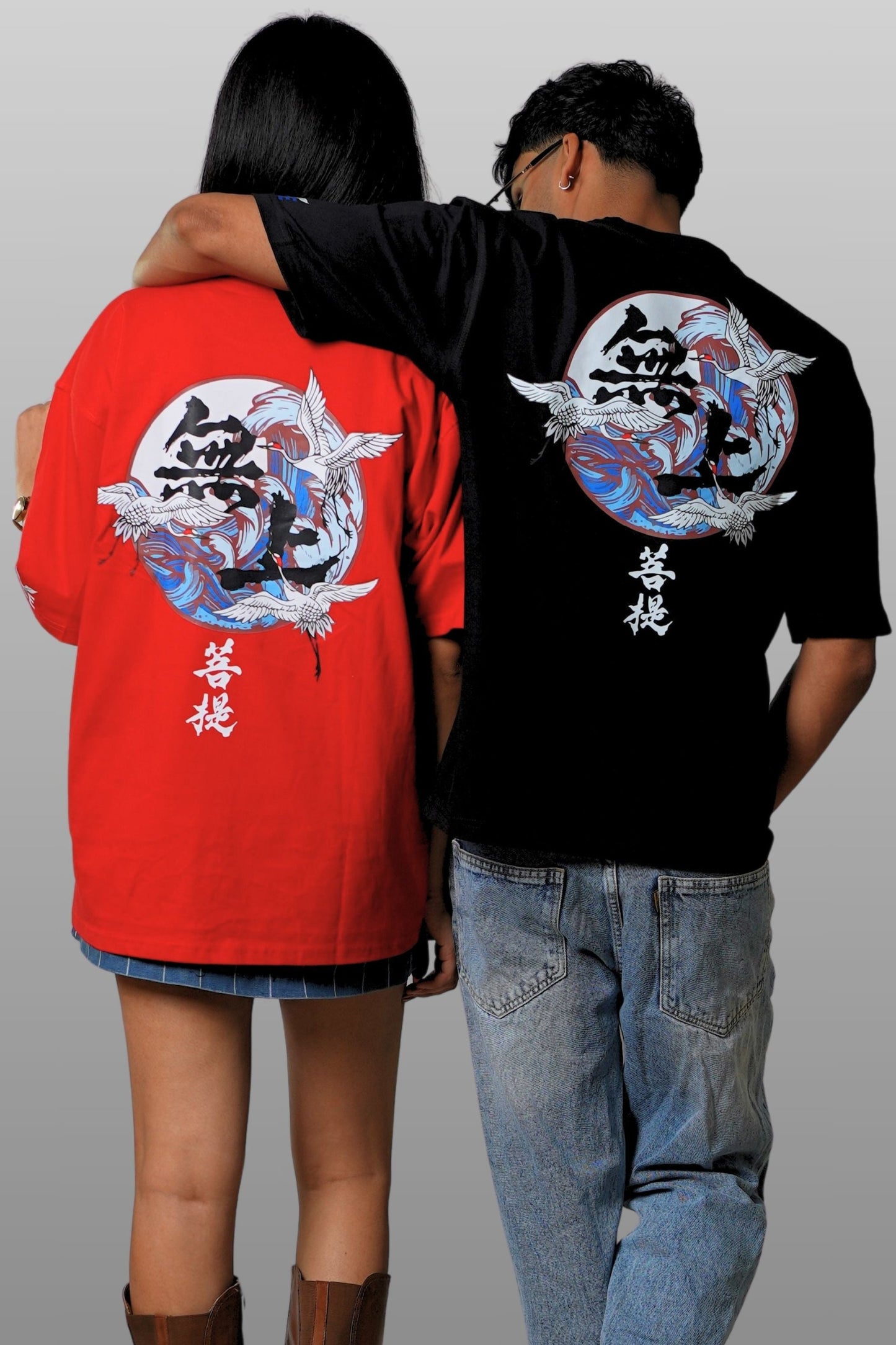JAPNESE BIRDS OVERSIZED T-SHIRT