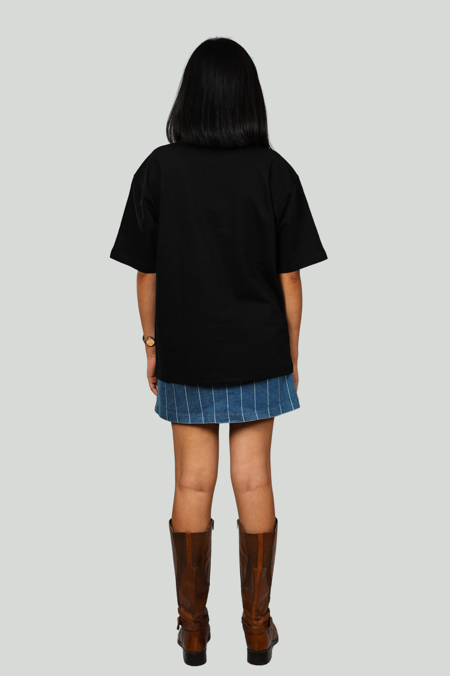 PLAIN BLACK FRENCH TERRY TSHIRT