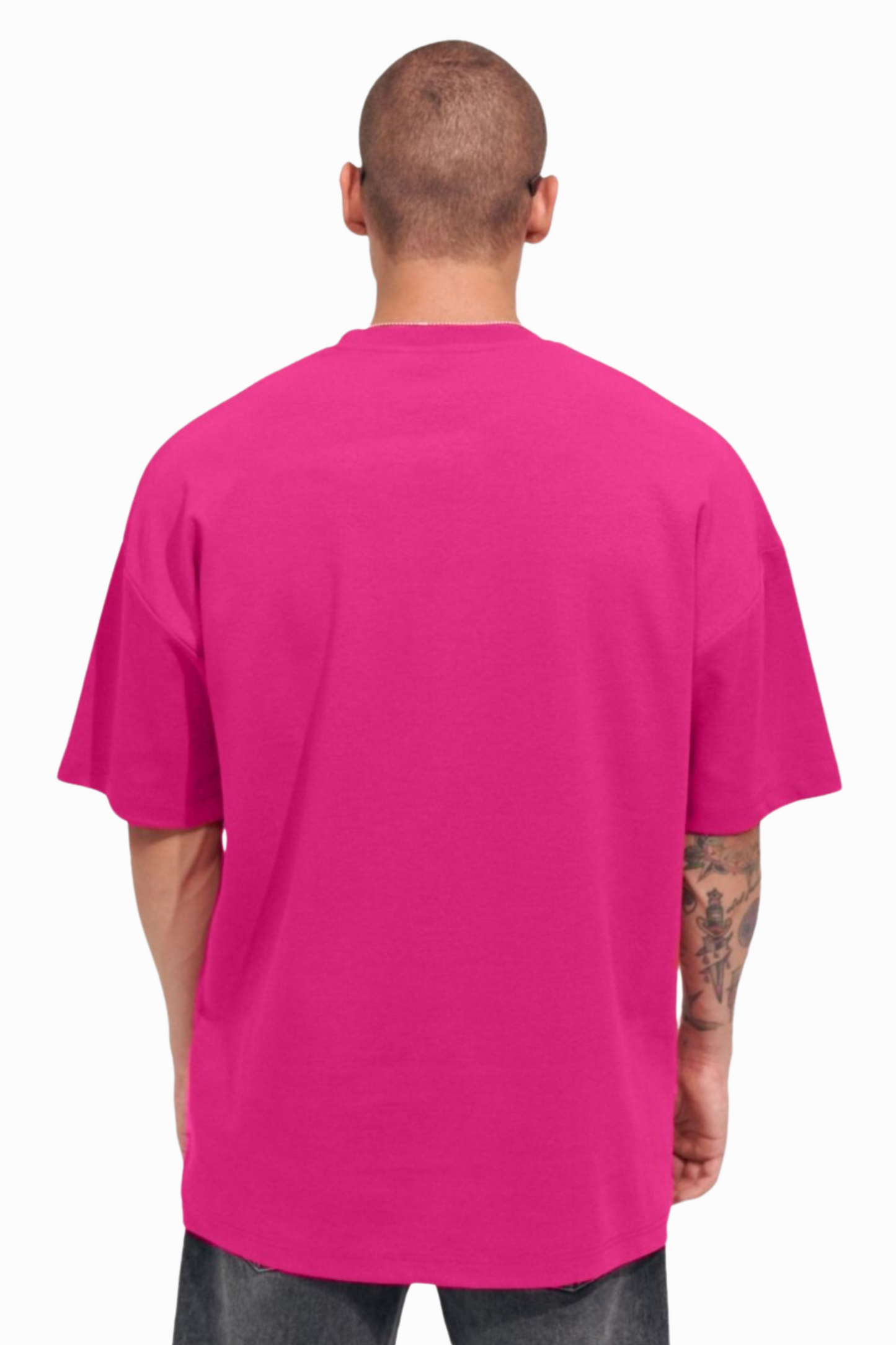 PLAIN MAGENTA FRENCH TERRY TSHIRT