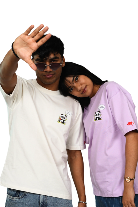 Panda  Couple Tshirt, front side