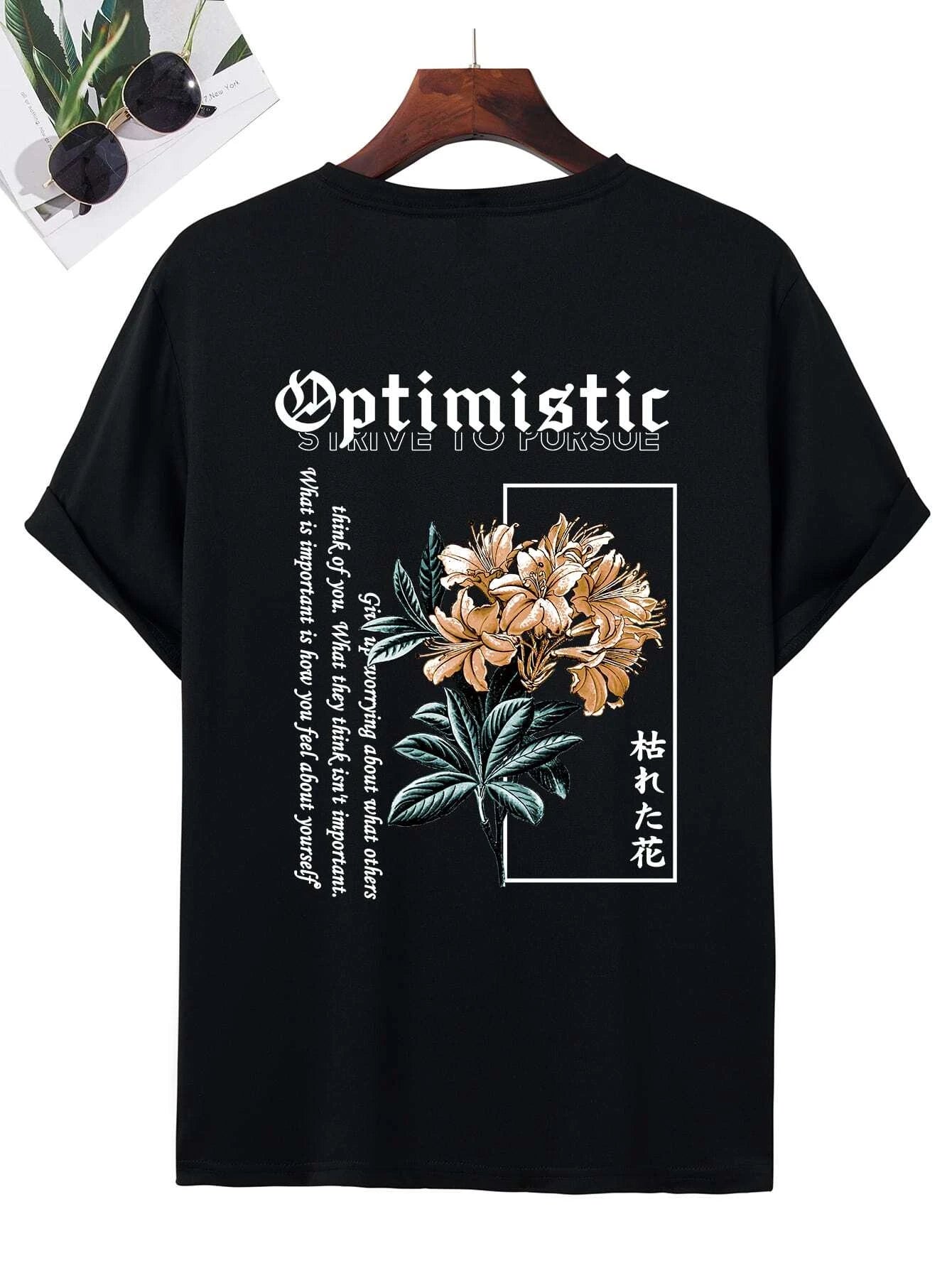OPTIMISTIC OVERSIZED T-SHIRT - BLACK