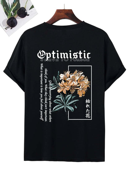 OPTIMISTIC OVERSIZED T-SHIRT - BLACK
