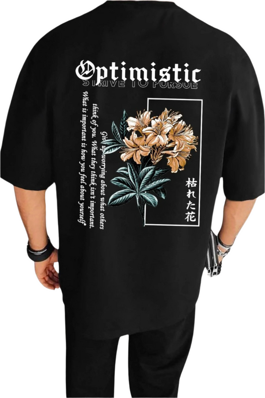 OPTIMISTIC OVERSIZED T-SHIRT - BLACK