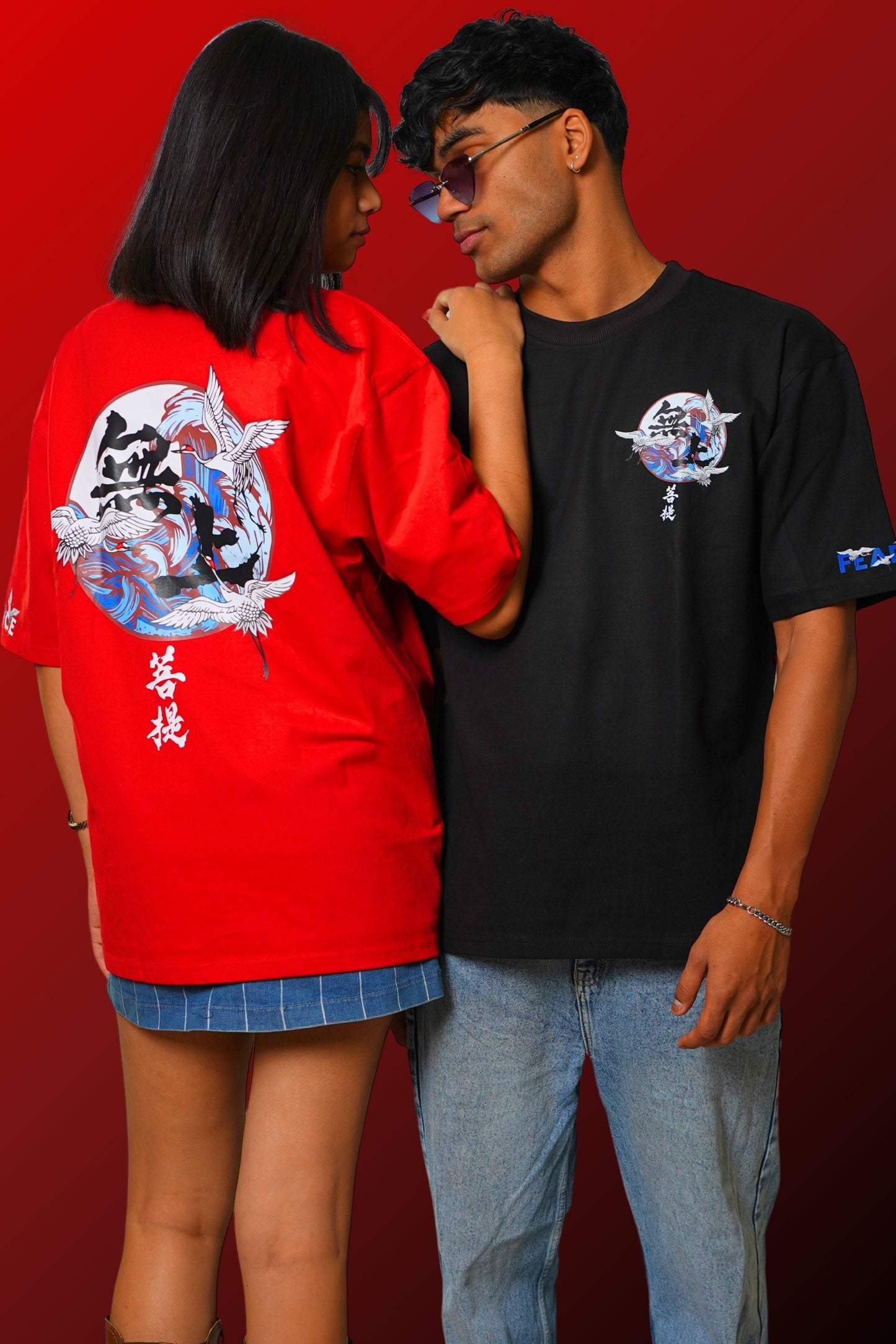 JAPNESE BIRDS OVERSIZED T-SHIRT