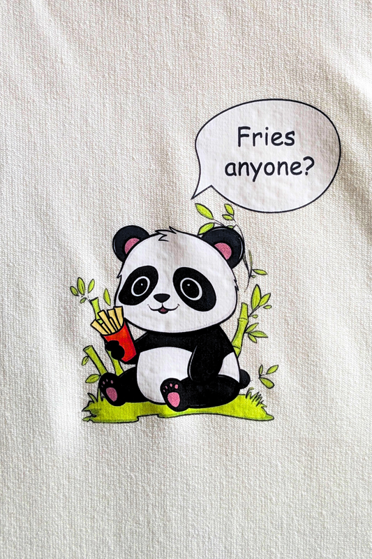 NEED FRIES? PANDA COUPLE TSHIRT