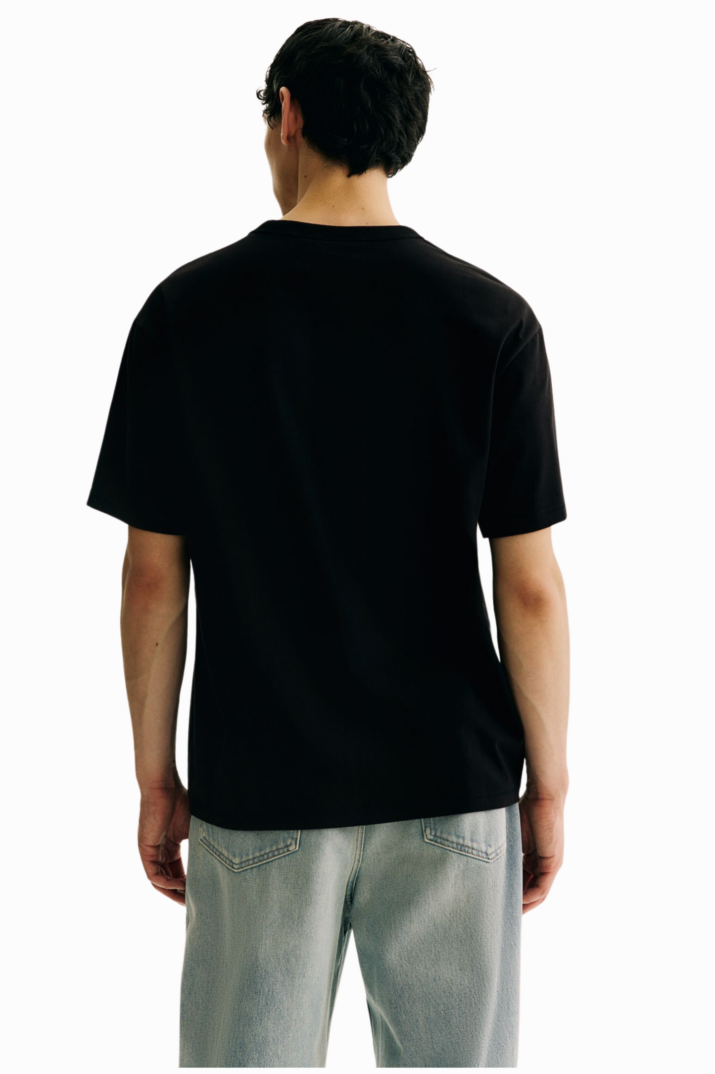 PLAIN BLACK FRENCH TERRY TSHIRT