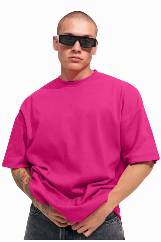 PLAIN MAGENTA FRENCH TERRY TSHIRT