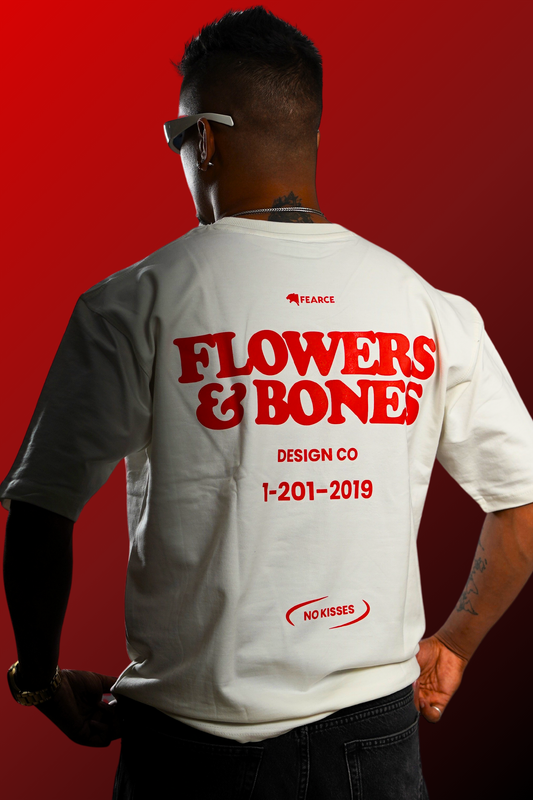 FLOWER & BONES OVERSIZED T-SHIRT